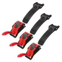 3pcs motorcycle bike plastic quick release helmet pull chin strap buckle clip