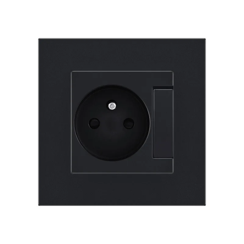 

Розетка европейского типа s86 с панелью управления переключателем, розетка из французского закаленного стекла, огнестойкая панель ПК, скрытая установка