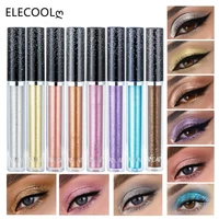 elecool colorful liquid eyeshadow pencil long lasting glitter metallic eye shadow wterproof shimmer makeup tool korean comestic