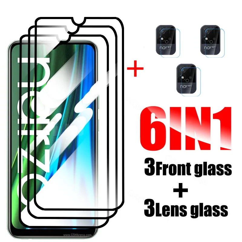 

Защитное стекло для Realme Narzo 50 50i 50A, закаленное стекло для Realme Narzo50, защита экрана, пленка для объектива Realme Narzo 50, чехол