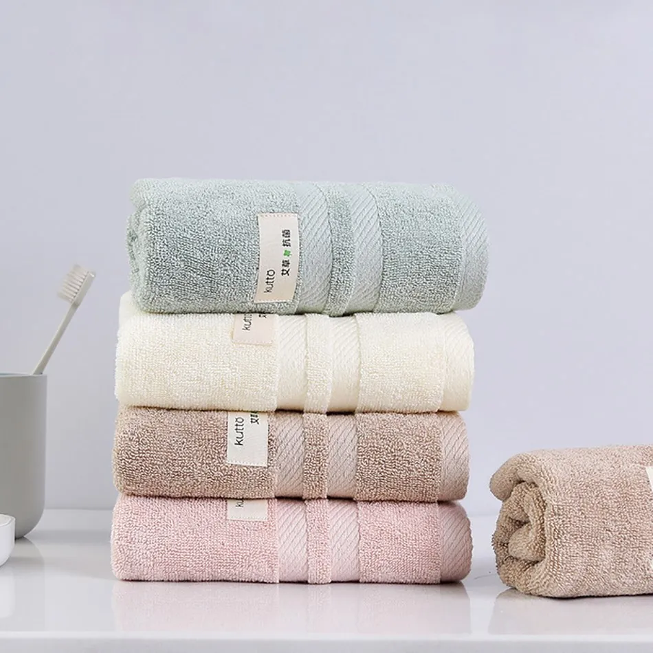 

34x75cm Towel Household Bathroom Face Towel Quick Dry Hair Towel Absorbent Face Towel Cotton Mugwort antibacterial fiber Towel