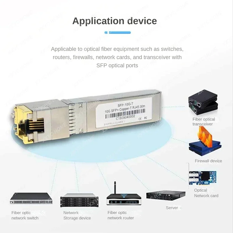 SFP-10G-T-S совместимый трансивер 10G SFP + RJ-45 1 25/2 5/5/10G-T CAT.6A медный Трансивер