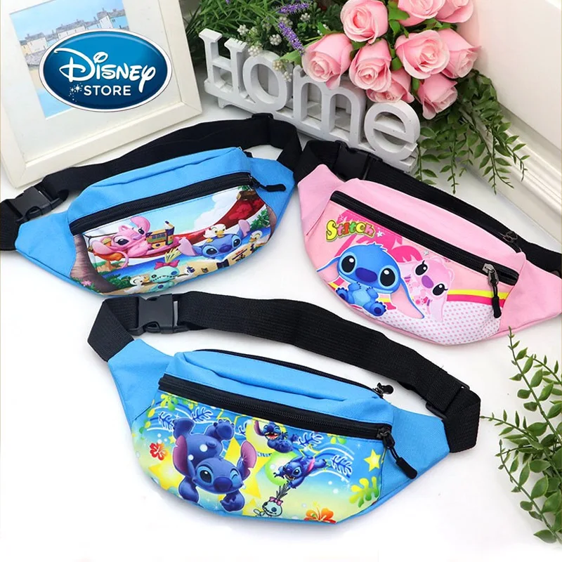 

Disney Lilo & Stitch Cartoon Stitch Angela Kids Mini Crossbody Shoulder Bag Girls Waist Bags Chest Bags Mobile Phone Storage Bag