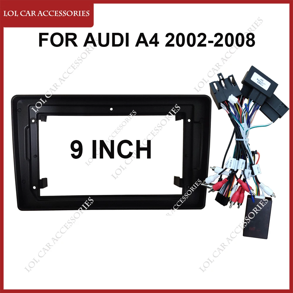 

9-дюймовый автомобильный радиоприемник Fascia Для AUDI A4 2002-2008 MP5 WIFI GPS видеоплеер 2 Din головное устройство стерео панель приборная панель рамка отделка
