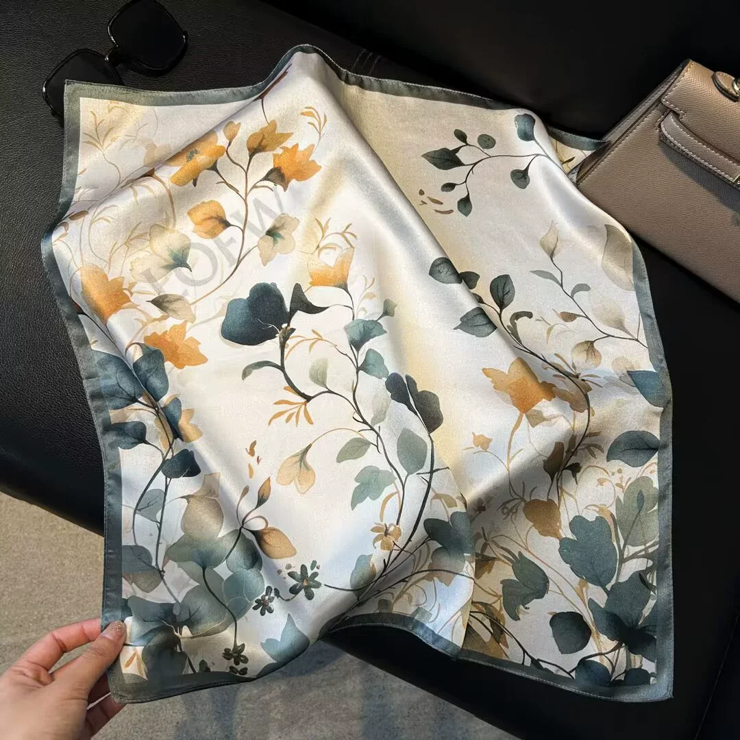 100% натуральный шелковый шарф женский бандана квадратные шарфы платок из