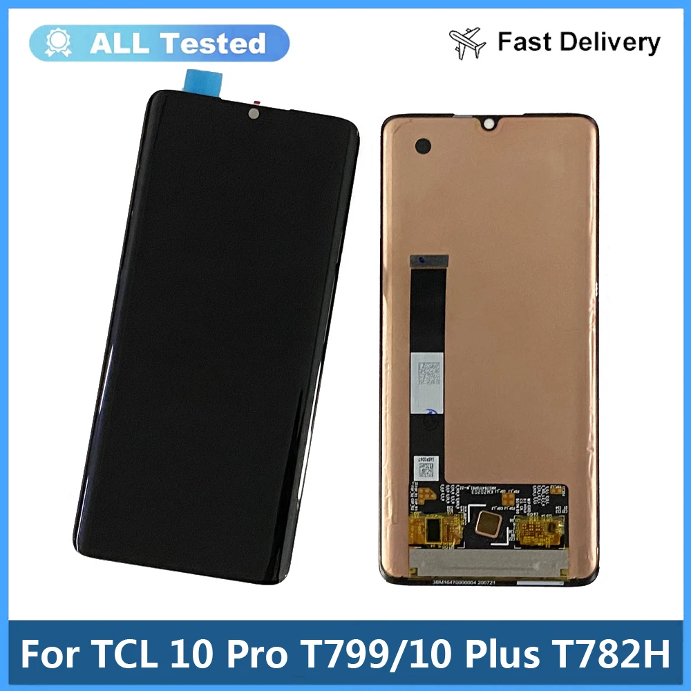 Фото 6,67-дюймовый AMOLED-дисплей для TCL 20 Pro 5G T810H T810S, дигитайзер сенсорного ЖК-экрана для 6,47 дюйма TCL 10 Pro T799B T799H 10 Plus T782H LCD №2