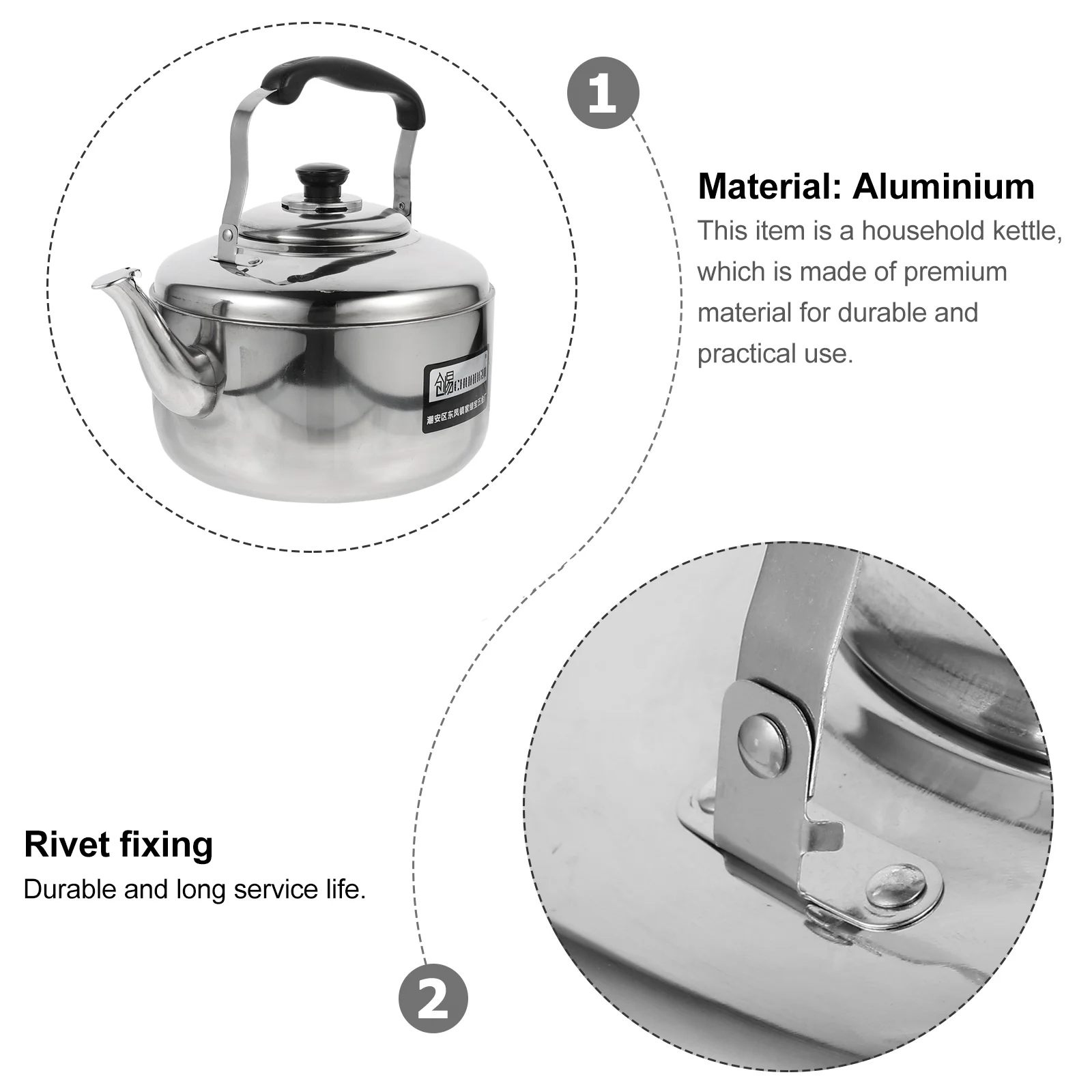 

Kettle Tea Teapot Electric Whistling Stainless Steel Water Coffee Camping Stovetop Pot Boiler