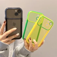candy colors transparent phone case for iphone 11 13 pro max xr 12 pro max shockproof back cover
