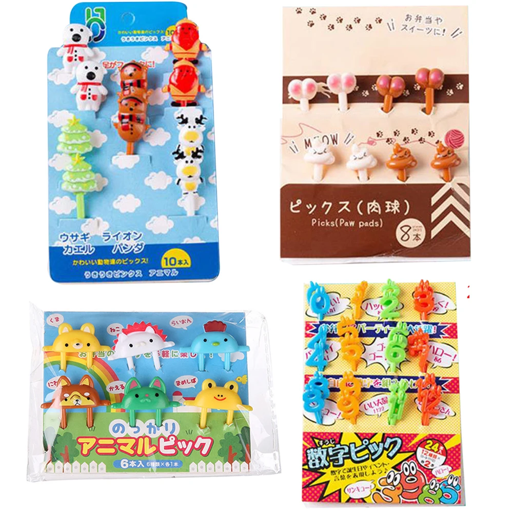

8/10/24Pcs Lunch Party Dessert Fork Snack Bento Decorating Mini Fruit Forks For Children Toothpick