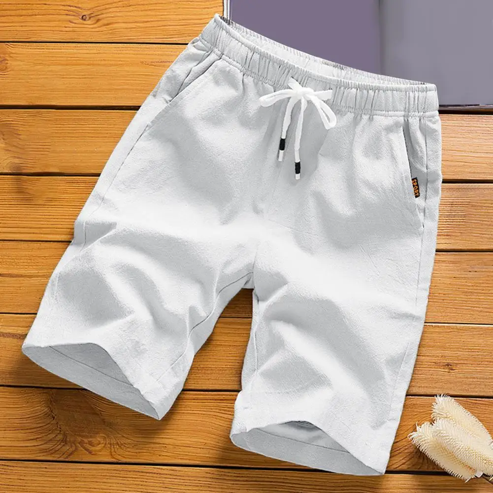 

Летние Стильные короткие брюки на шнуровке с эластичным поясом до колен, короткие брюки с карманами для пляжа