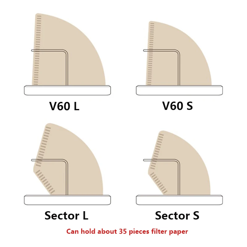 Деревянный держатель фильтра для кофе подставка хранения бумажного V60 стеллаж в