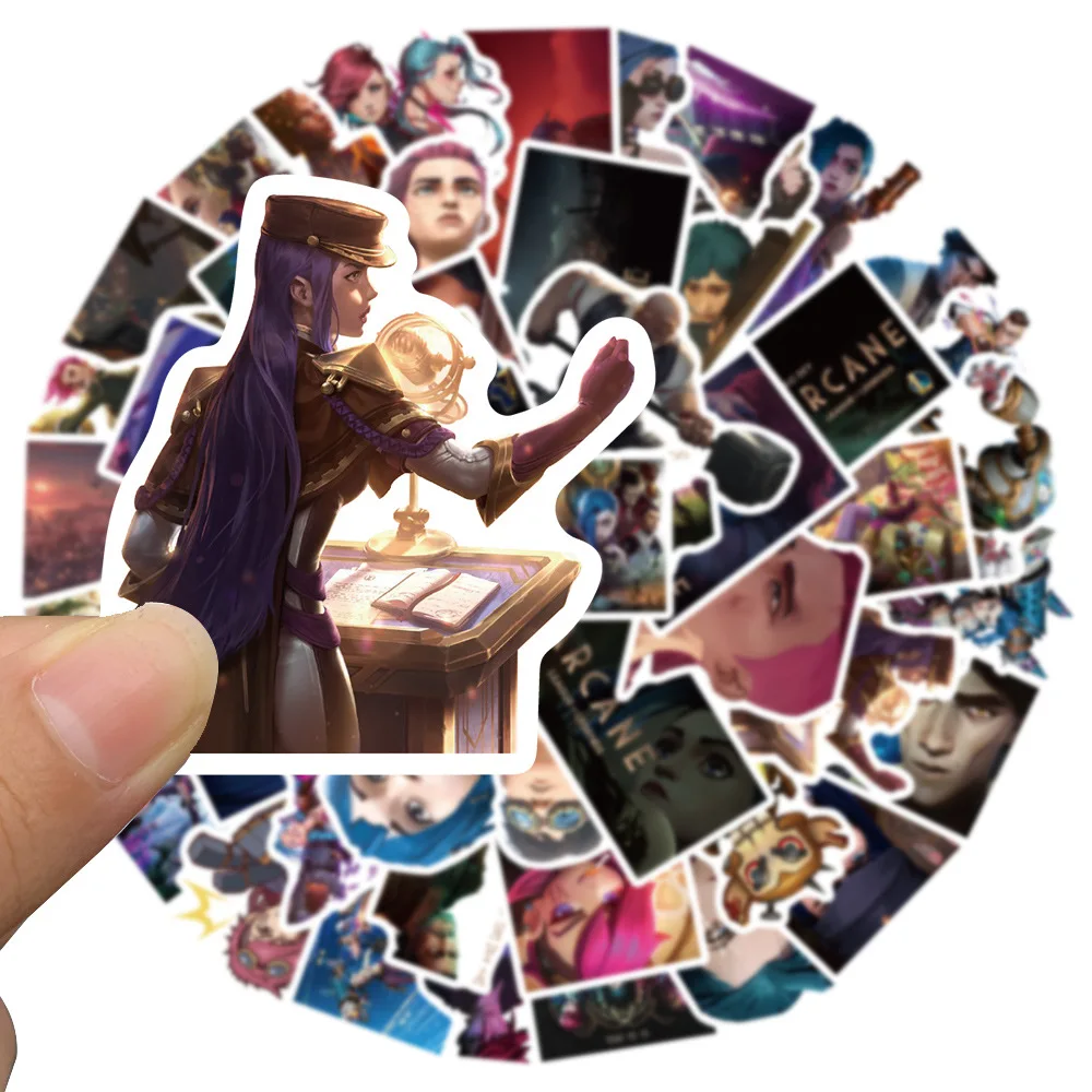 

10/50Pcs Game Arcane: League of Legends Stickers For Motorcycle Phone Skateboards Laptop Luggage Pegatinas Stickers