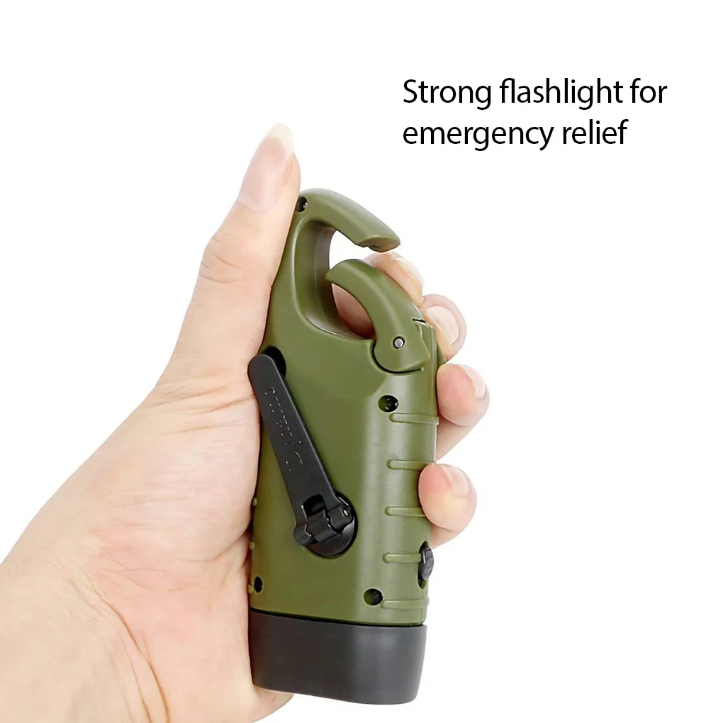

Solar Flashlight Hand Crank Charging Outdoor Cycling Camping Hiking Fishing Caving Emergency Mini Torch Lamp Black