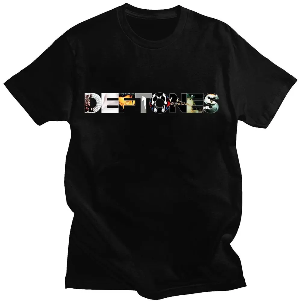 

Футболка Deftones с графическим логотипом рок-группы, модные мужские футболки в стиле панк, хип-хоп, винтажная Готическая футболка большого размера, уличная одежда унисекс