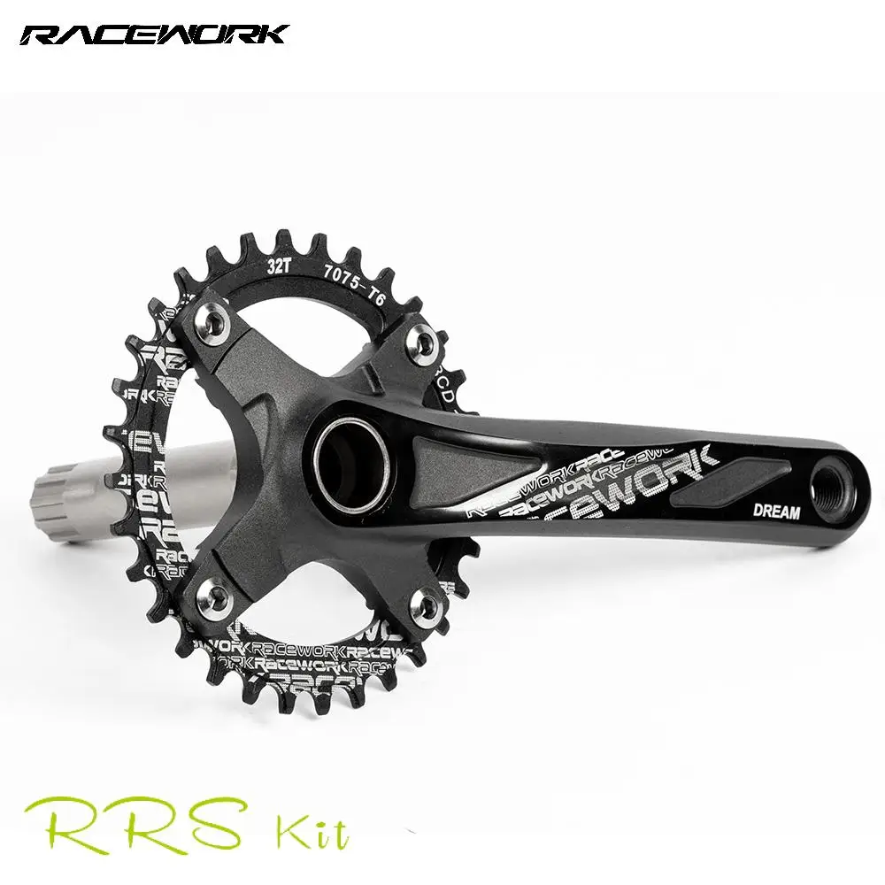 

Велосипедный Кривошип 104BCD MTB велосипед из алюминиевого сплава Кривошип с нижней 170 мм 175 мм Кривошип черный 30T 32T 34T 36T 38T пластина