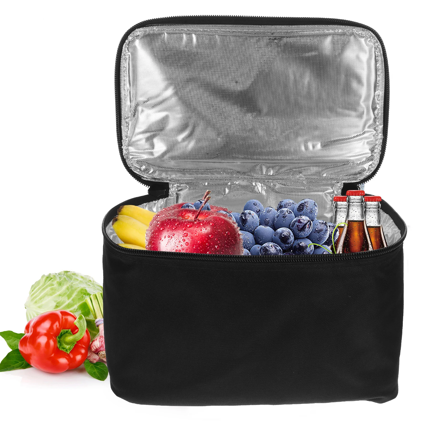 

Multi-function Insulated Bag Large Capacity Zipper Design Thermal Delivery Bag Lunch Case
