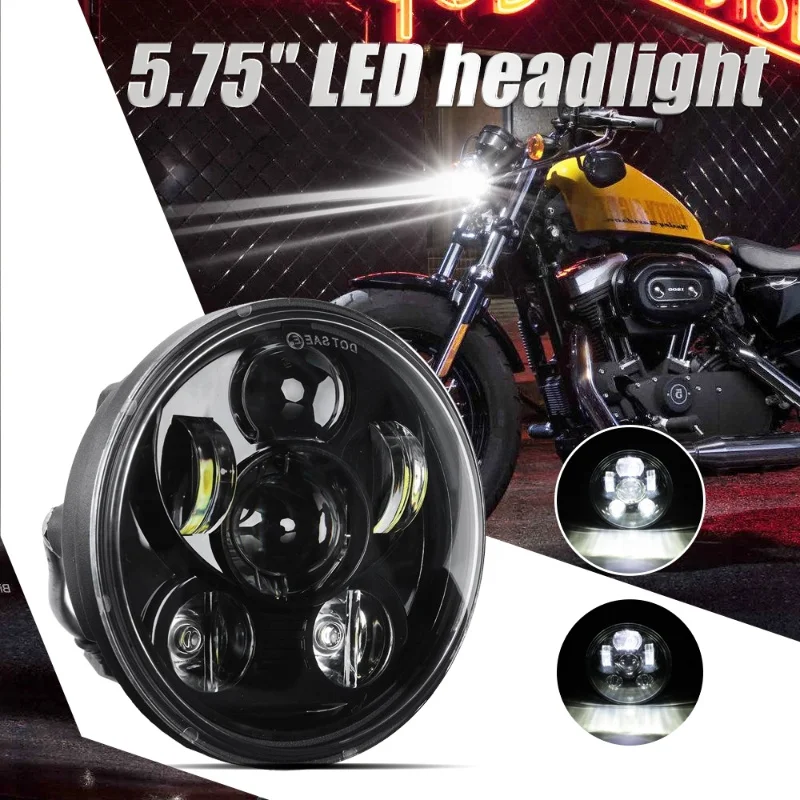 

5.75 Inch LED Motorcycle Projector Headlight Motorcycle Headlight Assembly for Harley/Dyna/Softail/Sportster Models