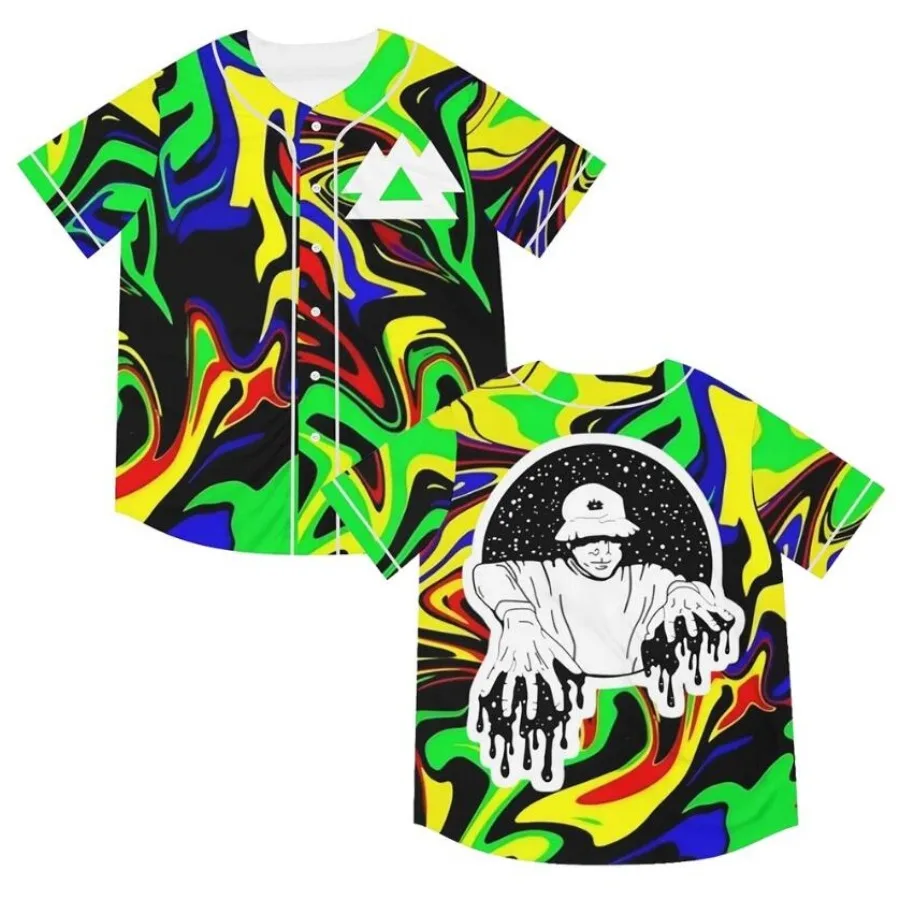 Футболка Lsdream Merch бейсбольная рубашка с V-образным вырезом и коротким рукавом