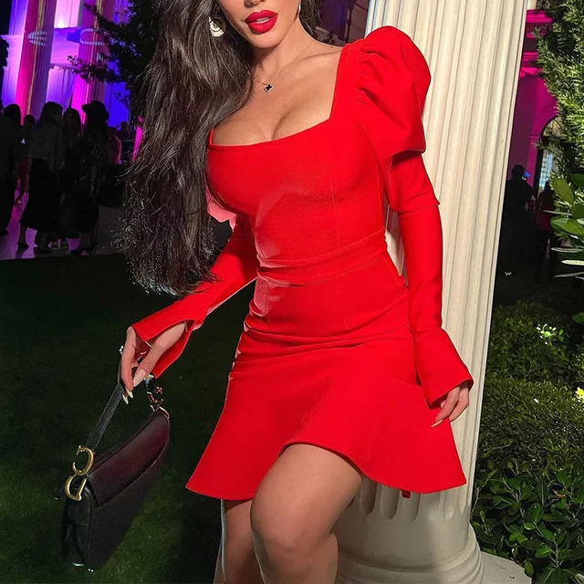 Women Night Club Pencil Mini Dress 