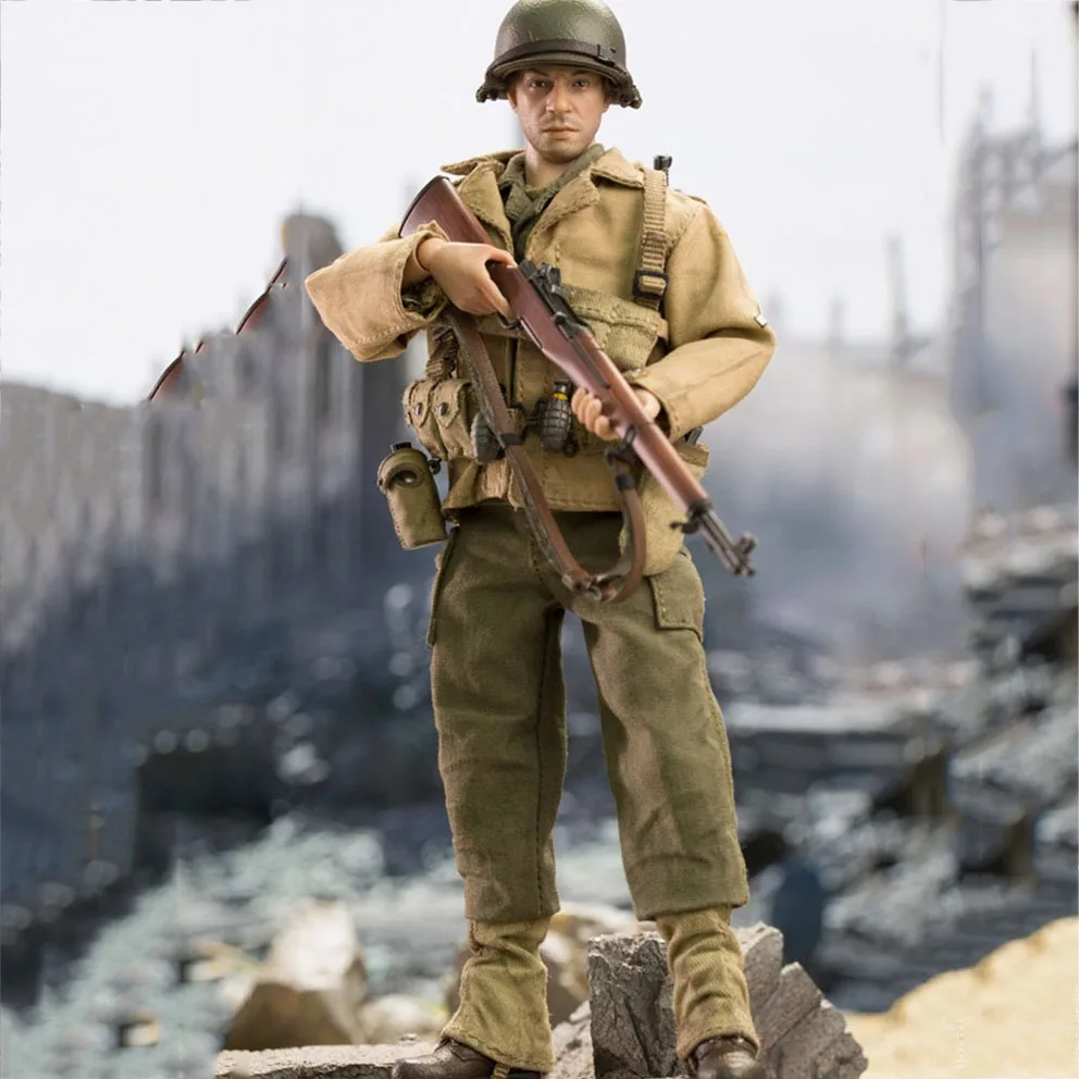 

Crazy Figure LW014 1/12 WWII U.S. Rangers On D-Day Rifleman A Figure 6'' Full Set Male Soldier Action Doll For Fans Gifts