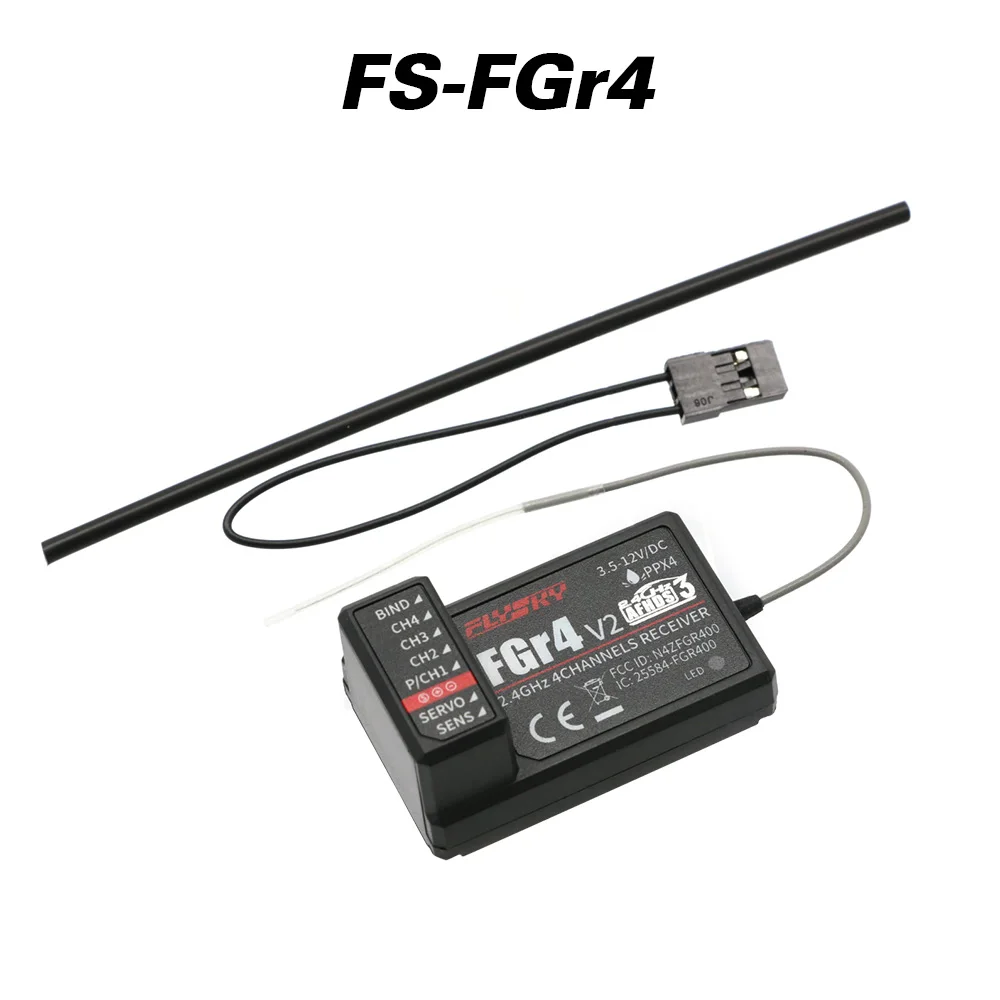Фото Двунаправленный приемник Flysky FGR4 FGR4S FGR4P со встроенной одинарной антенной PPM/IBUS/PWM для компонентов пультов дистанционного управления Flysky FS-NB4 №4
