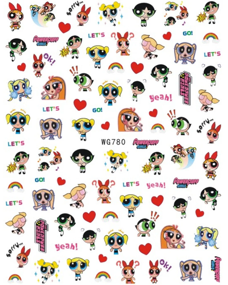 

1 шт. диснеевский мультфильм маленькая девочка стикер для ногтей слайдер для ногтей аниме Микки Маус Дональд Дак 3D наклейка для ногтей накле...