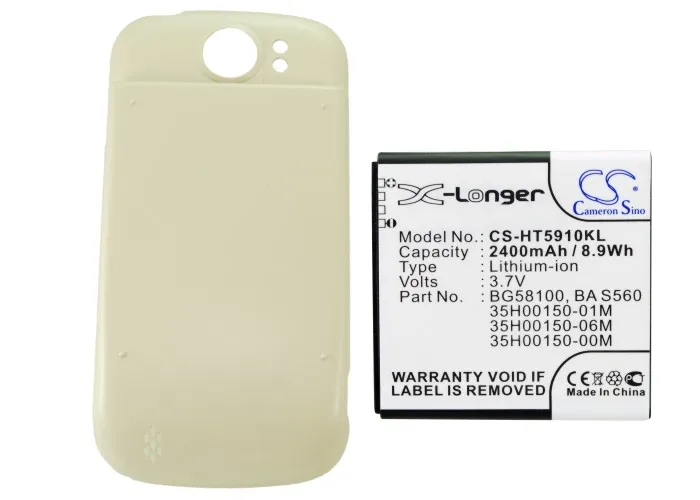 

CS 2400mAh Battery For HTC 35H00150-00M 35H00150-01M 35H00150-02M 35H00150-06M BA S560 BG58100