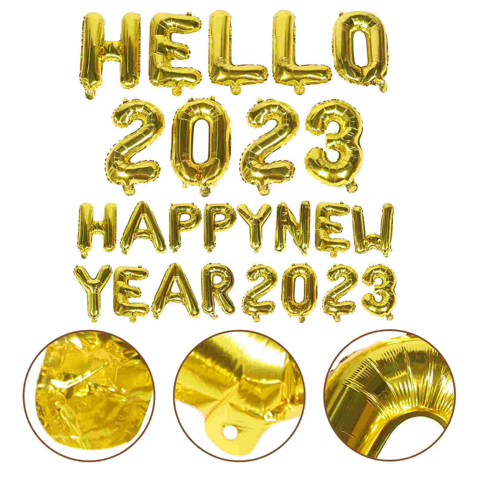 

Balloons New Year Party Eve Foil 2023 Supplies Happy Festival Decorations Letter Balloon Favors Layout Aluminum Ornaments