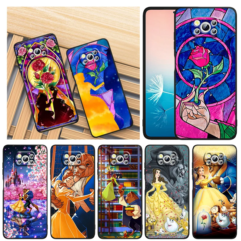 

Disney Beauty and the Beast Phone Case For Xiaomi Mi Poco X4 X3 NFC F4 F3 GT M5 M5s M4 M3 Pro C40 C3 5G Funda Black Cover
