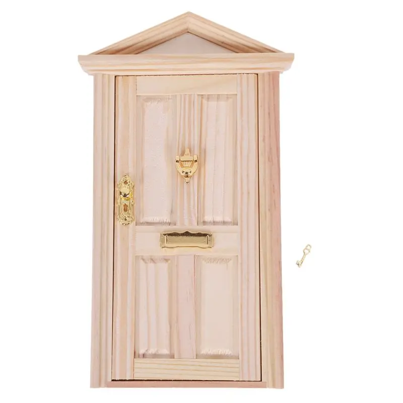 

Miniature Doll Houses Games Toys Wooden Door With Hardware
