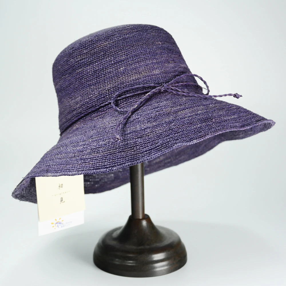2023 Women Summer Hats Sun Beach Panama Straw Hat Wide Wave Brim Folded Bucket Crochet hats Leisure Holiday Raffia Cap