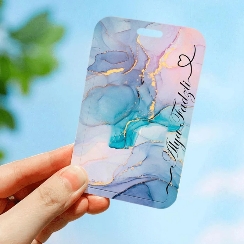 Pretty Swoosh с позолоченным краем вертикальный высококачественный держатель для карт