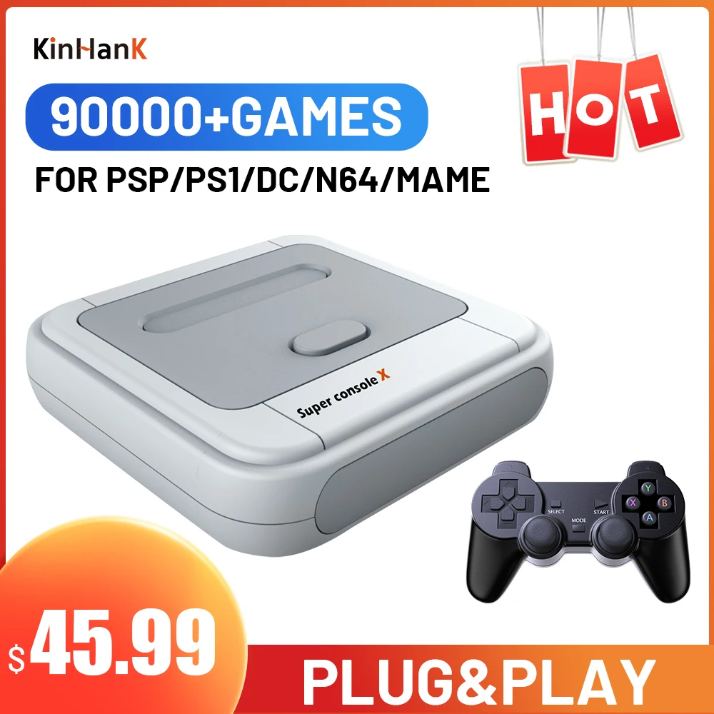 Супер консоль X Ретро видео игровая с 90000 игры для PSP N64 MAME PS1 DC HD выход игровой плеер