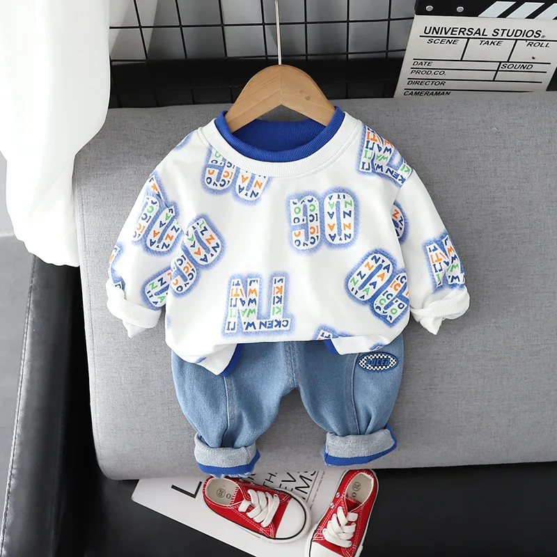 

New 2022 Autumn Boy Clothes Set For Kids 2PCS Clothing Sets Tshirt+Pants Children Sport Suit Toddler Baby Boys Outfits