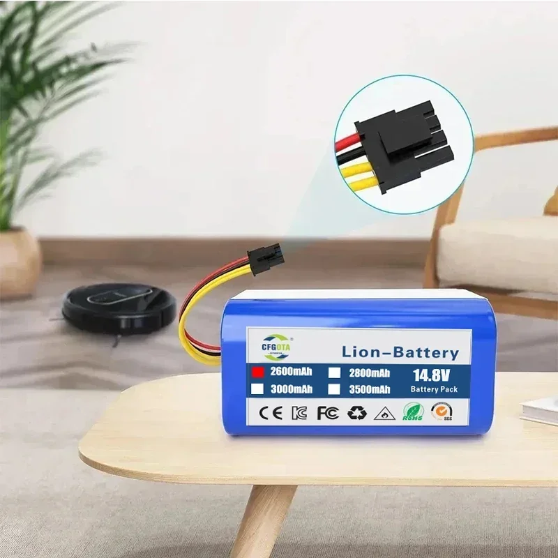 Литий-ионный аккумулятор Echte 14 4 В 12800подержанный для Cecotec Conga 1290 1390 1490 1590 staugenio deluxe