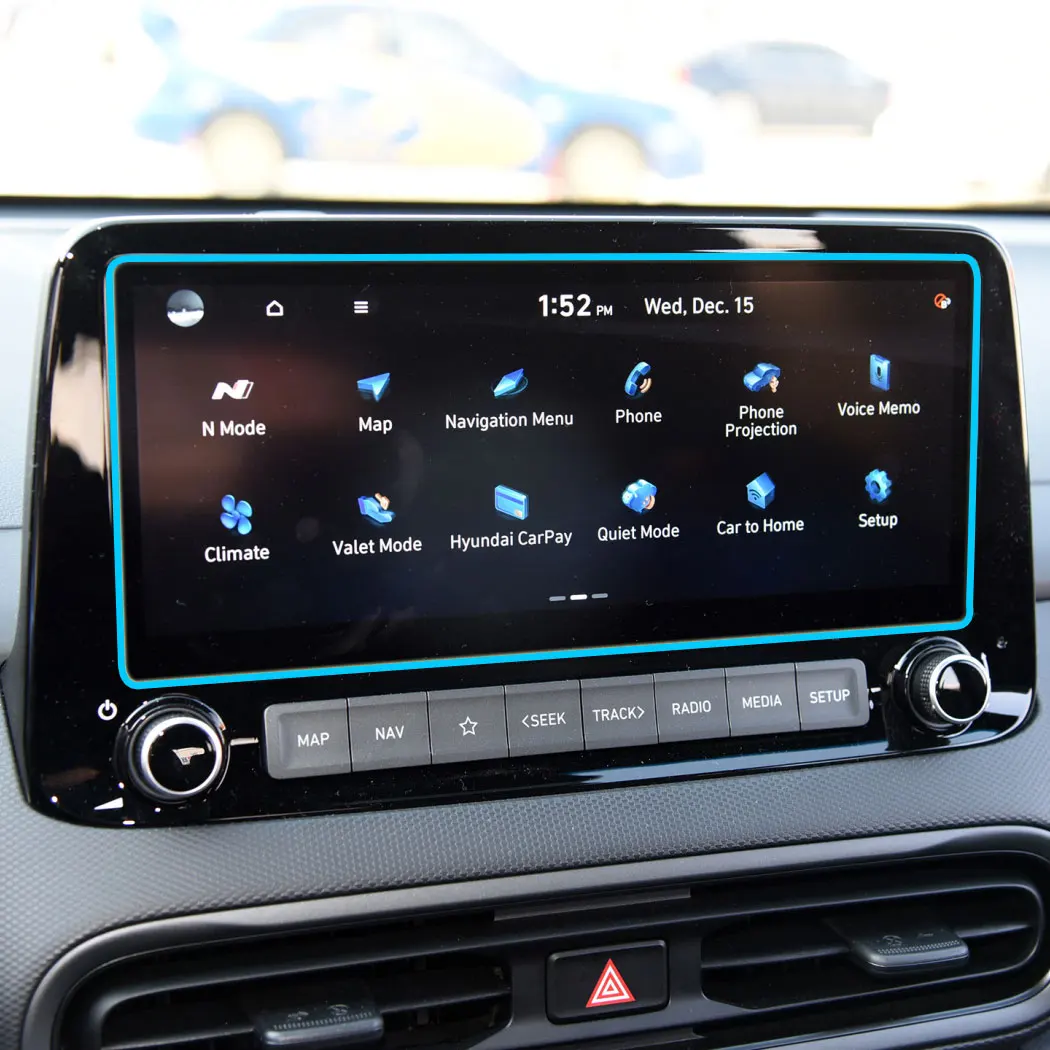 Car GPS Navigation Protective Film for Hyundai Kona SE SEL N Line Electric SEL 2022  LCD screen Tempered glass protective film