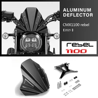 motorcycle windscreen wind shield deflecto for honda cmx1100 rebel cmx 1100 2021 on accessories aluminum windshield