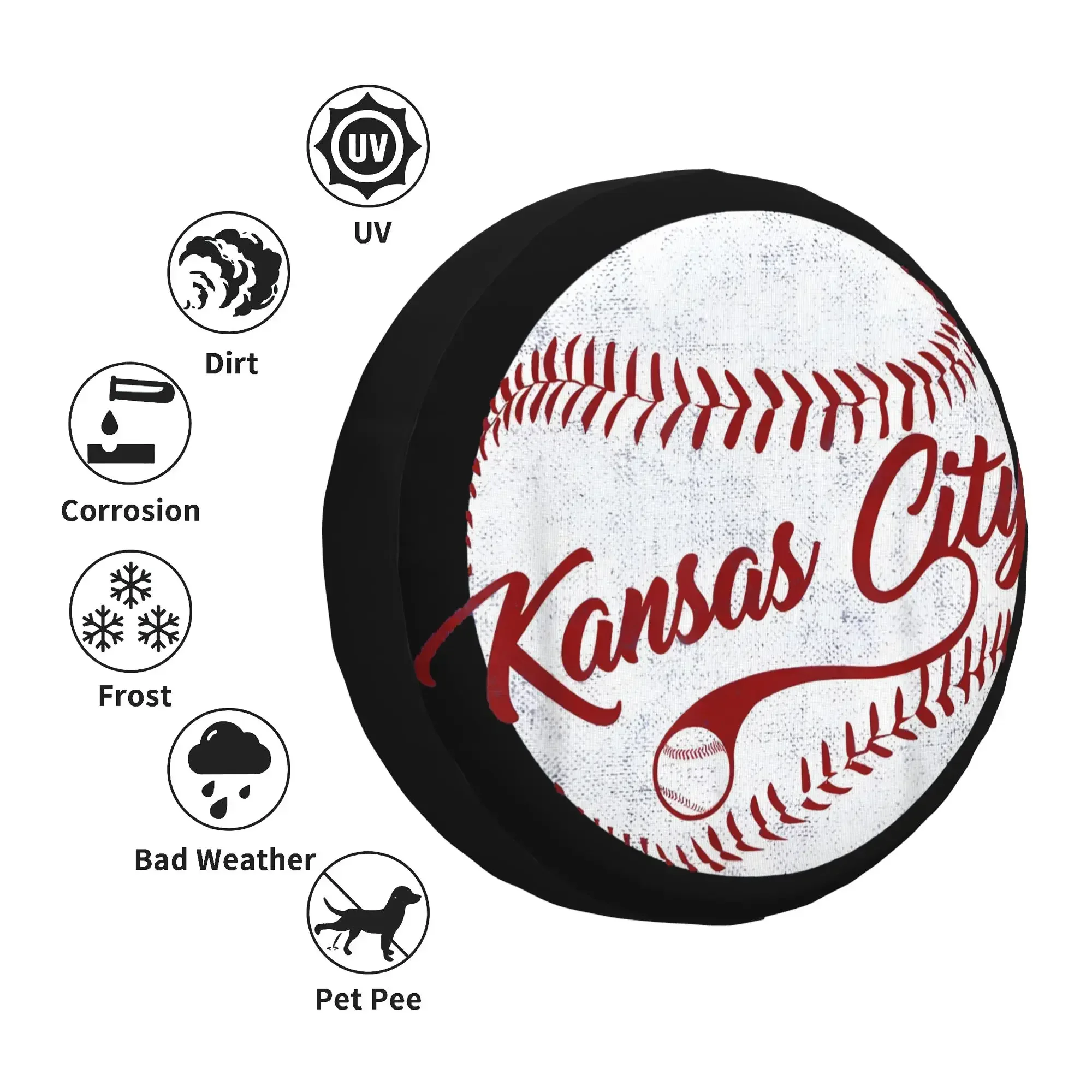 Канзас-Сити бейсбольный узор защитный чехол для колес аксессуары автомобильные
