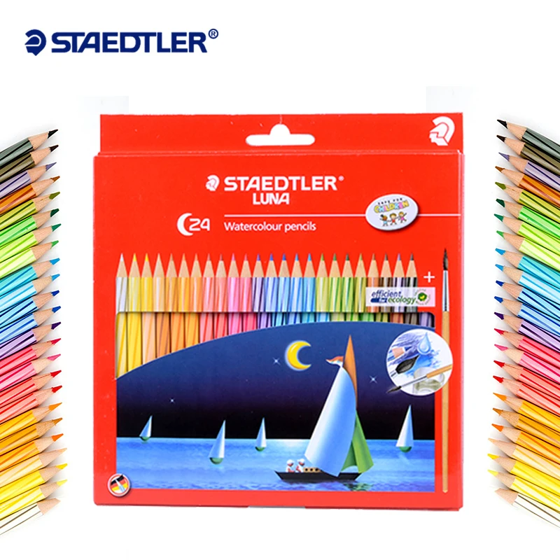 Set 48 Colorful Drawing Pencils With Brush Professional Draw
