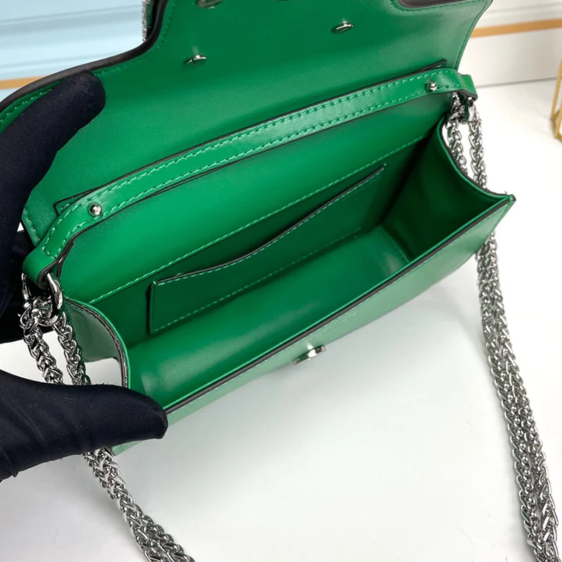 Shoulder Bag Crystal Buckle Chain Bag Dinner Bag Purse Women's Underarm Bag Messenger Bag Detachable Shoulder Strap With Box