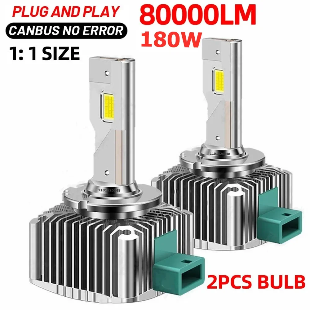 Фото D1S D3S светодиодный фары HID D2S D4S D5S D8S D1R D2R автомобильные лампы Turbo светодиодный с Canbus 6000 лм CSP чип 180 K белый Вт Plug & Play №1