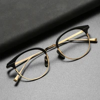 japanese handmade titanium glasses frame men women round prescription eyeglasses lightweight optical eyewear gafas ellington