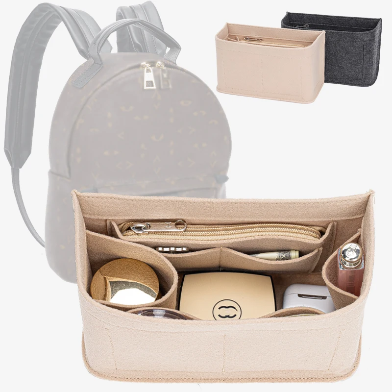 Fits for PALM SPRINGS Backpack Storage Bags Felt Makeup Palm Bag Organizer Insert Bag Organizer Insert Travel Cosmetic Bag