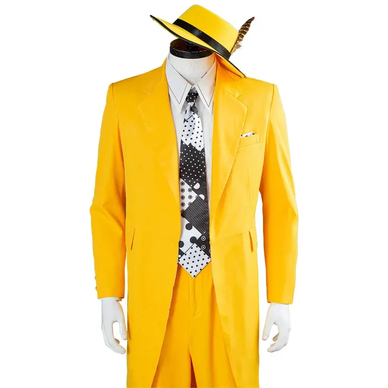 Маска Джима Керри карнавальный костюм мужской желтый наряды на Хэллоуин