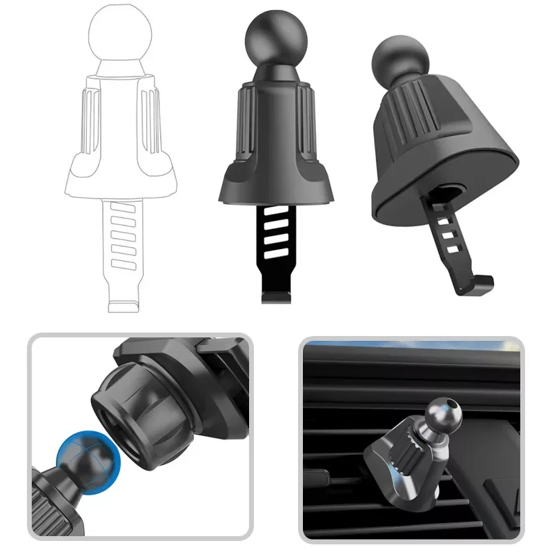 

Car Airvent Holder Mount Stand Clip 360 Rotating Ball 17mm Phone Holder Accessories Car Dashboard GPS Mount Phone Bracket