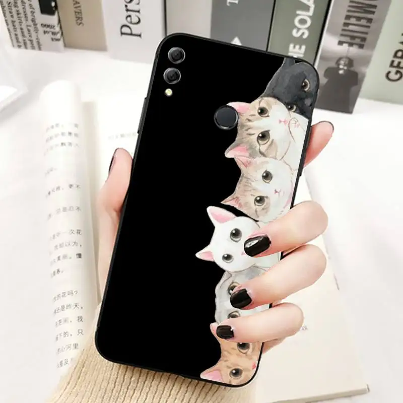 TOPLBPCS чехол для телефона с милым котенком Huawei Honor 10 i 8X C 5A 20 9 30 lite pro Voew V30