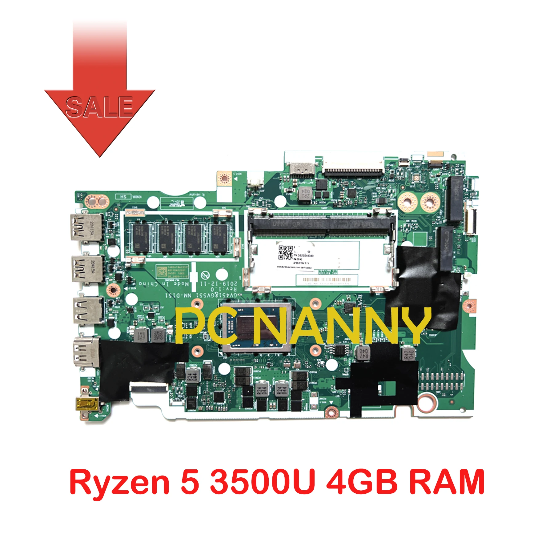 

PCNANNY для Lenovo V15-ADA материнская плата Ryzen 5 3500U 4GB 5B20S44340 NM-D151