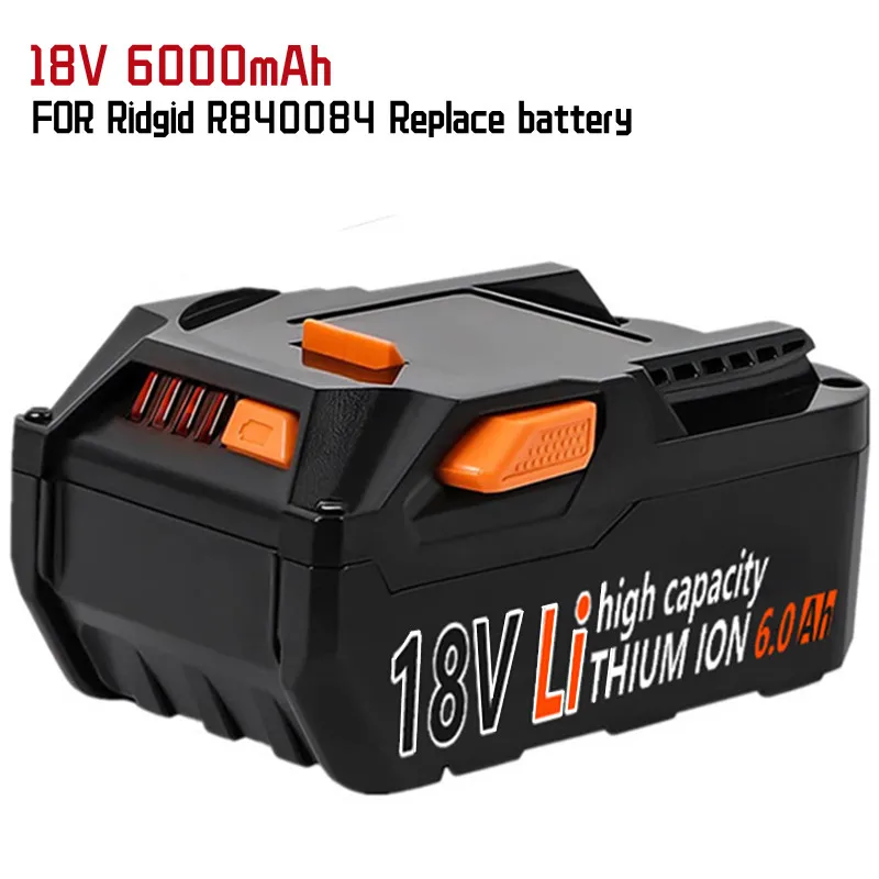 

3rd-Generation Lithium-6000mAh 18V Ersatz Batterie für Ridgid 18V Cordless Power Tools Lithium-Ionen R840084 R840087 Batterie