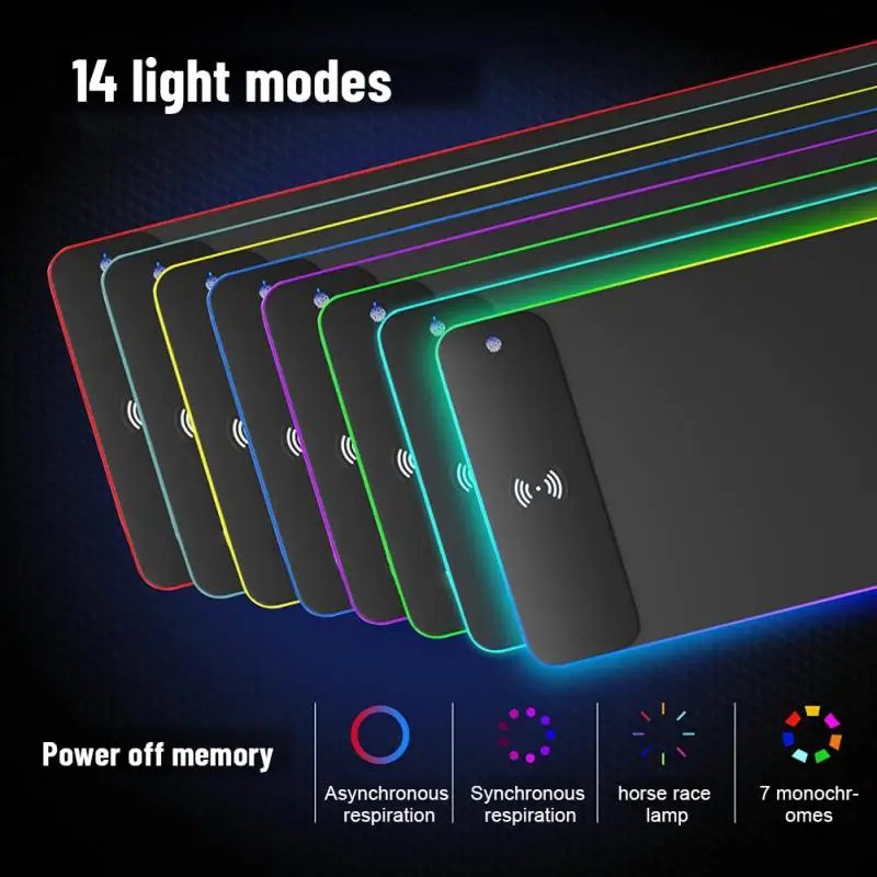 

RGB Mouse Pad Gaming Super Large Desk Mat Thickened Keyboard Mat Color Atmosphere Light Mouse Pad For PC Laptop