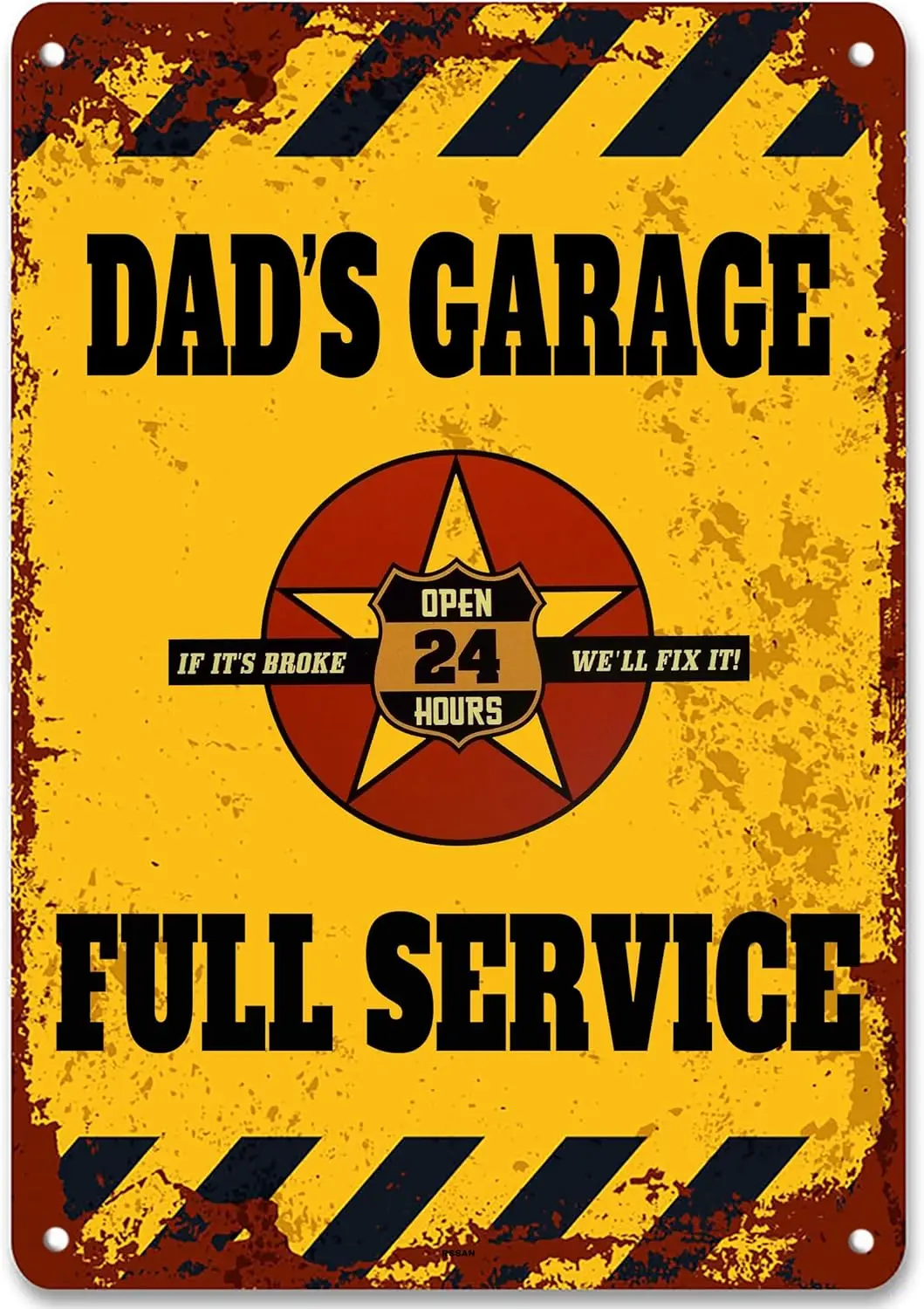 Vntge Metl Sgn Dd's Grge Full Servce Ретро для Dd Mn Cve 8 x 12 дюймов Gret Gft de